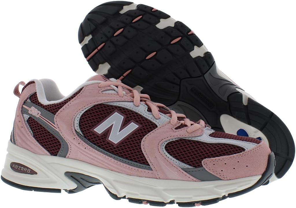Мужские кроссовки New Balance 530 для ходьбы, серый/бордовый — фото 2