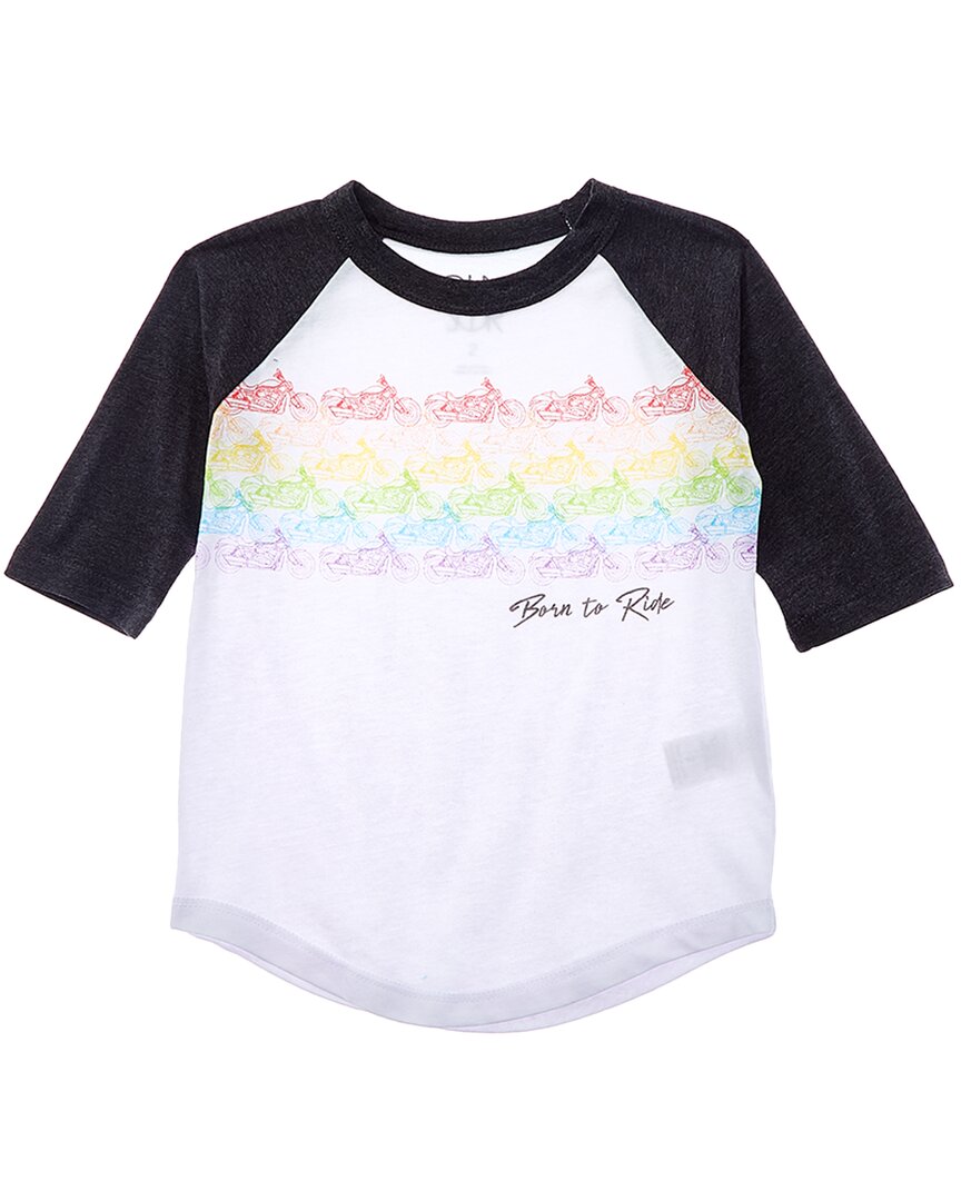 

Футболка бейсбольная Chaser Born To Ride Raglan, белый