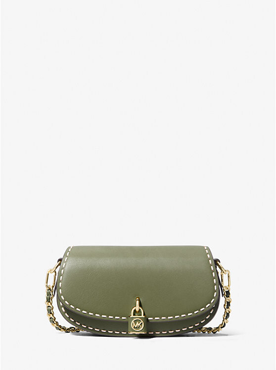 

Маленькая кожаная сумка через плечо Mila, сшитая вручную Michael Kors, зеленый