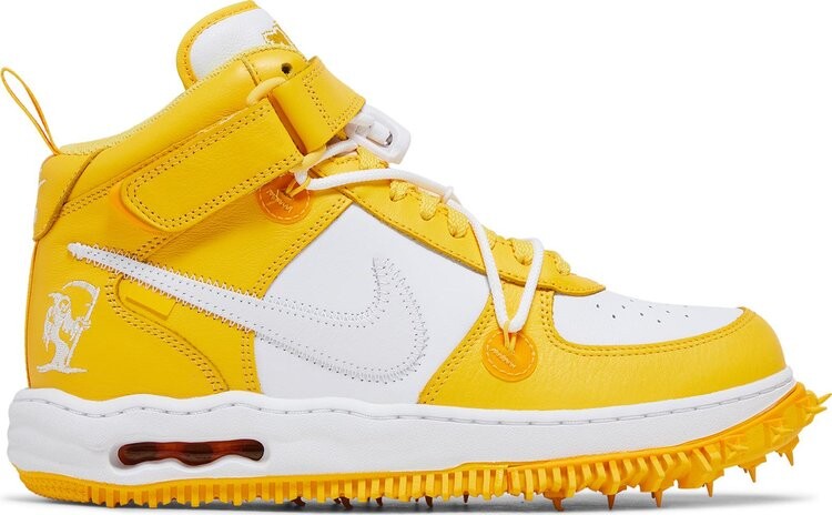 

Кроссовки Off-White x Air Force 1 Mid SP Leather 'Varsity Maize', желтый