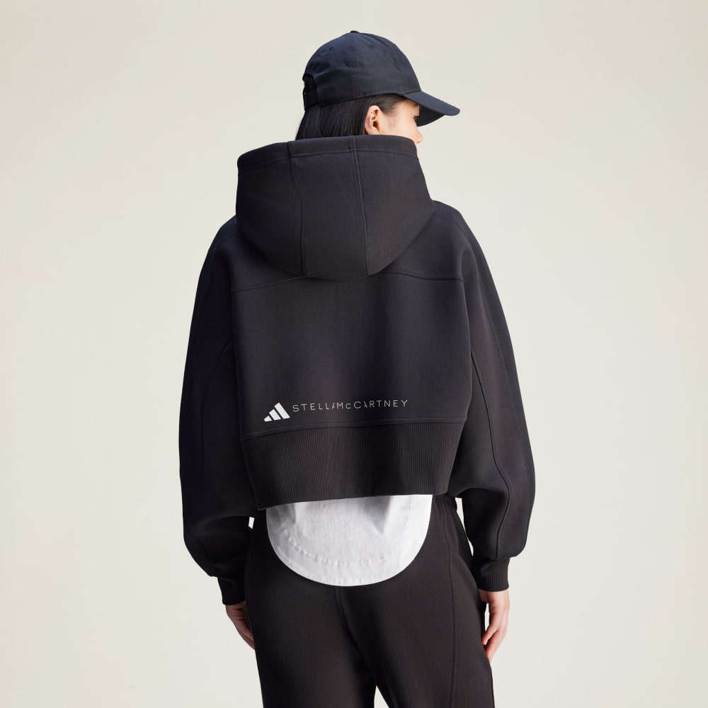 Спортивное худи Adidas by Stella McCartney Sportswear Cropped Hoodie, черный — фото 2