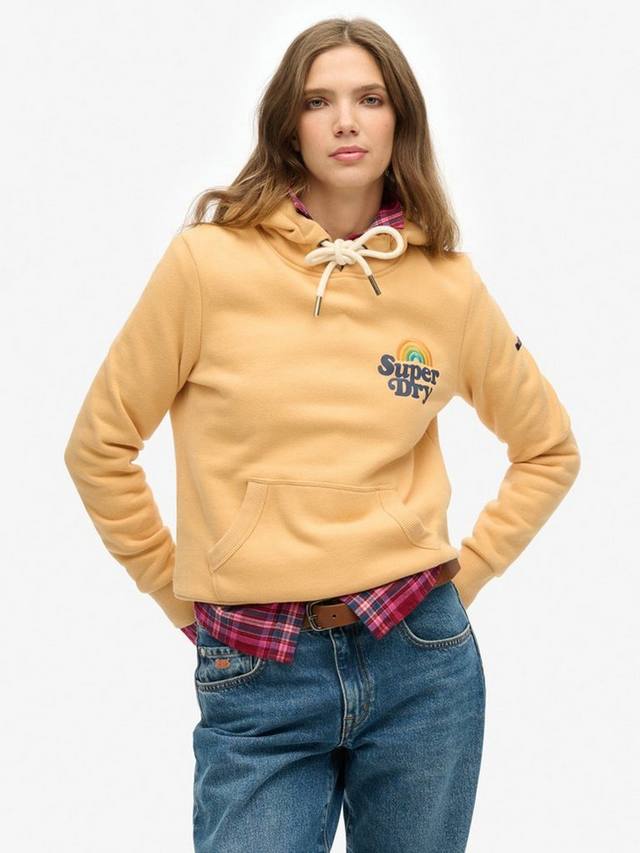 

Винтажная радужная толстовка с капюшоном Superdry, цвет Clay