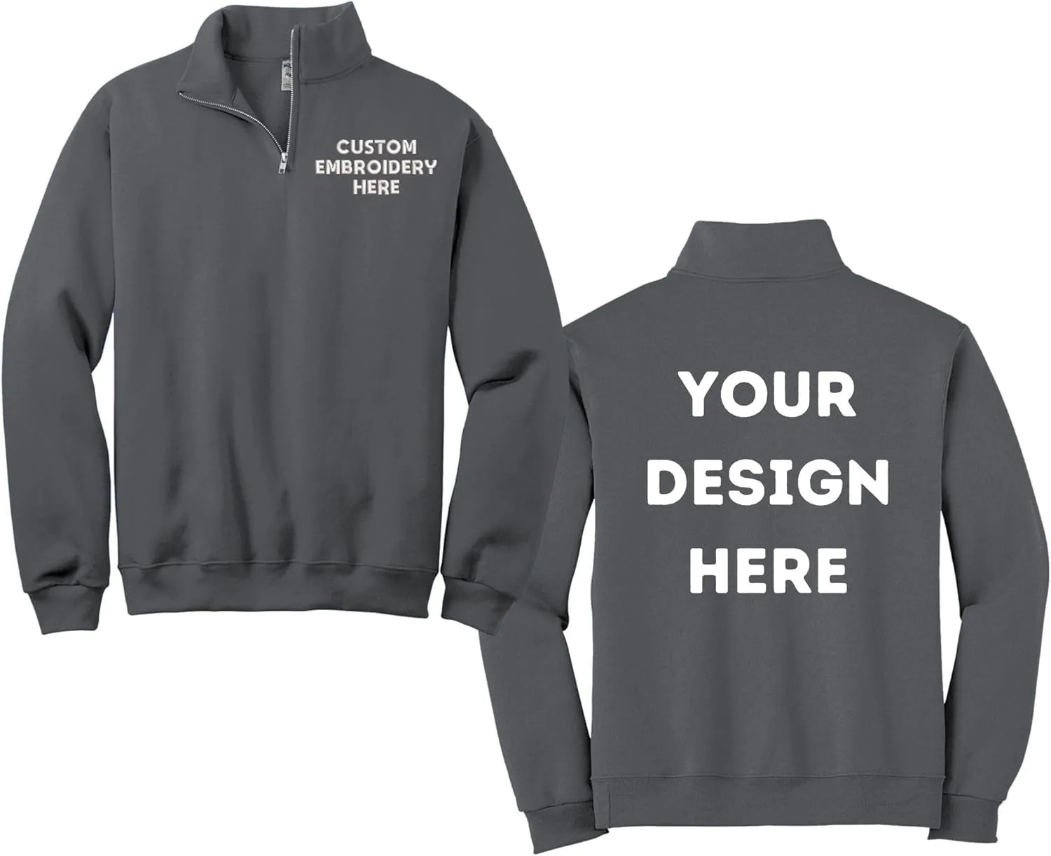 

Кастомизированный свитшот Quarter Zip Pullover, дизайн спереди и сзади, 995M LOGO IMPRESSION