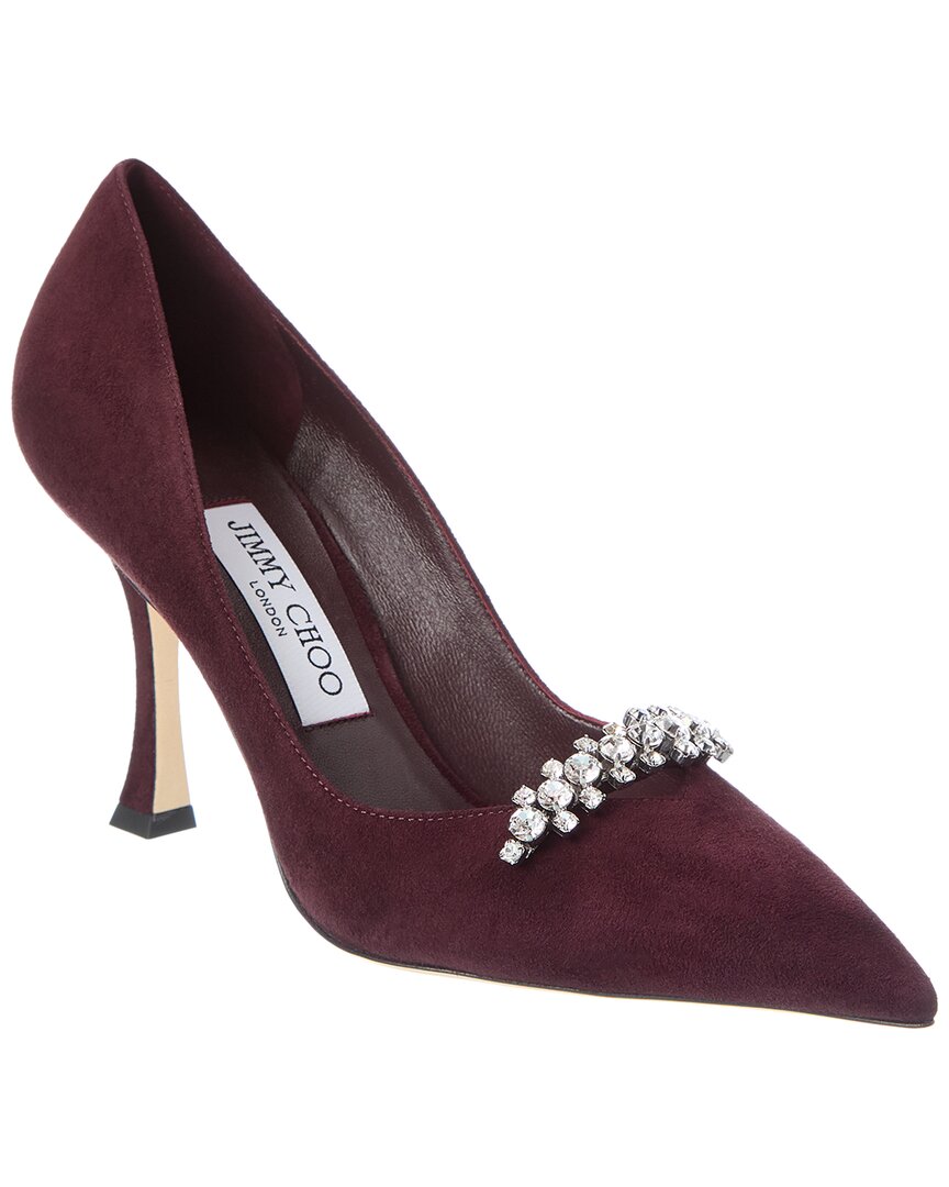 Замшевые туфли Jimmy Choo Belinda 90, красный