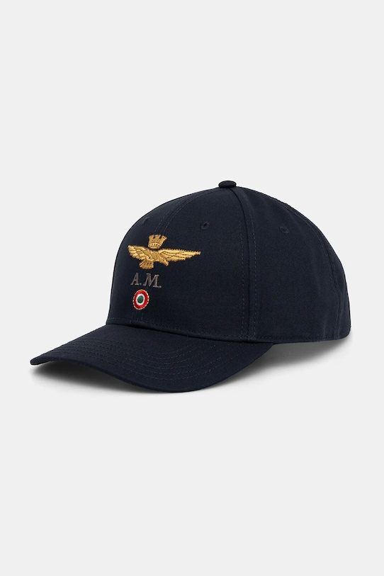 

Хлопковая кепка с козырьком Aeronautica Militare, темно-синий