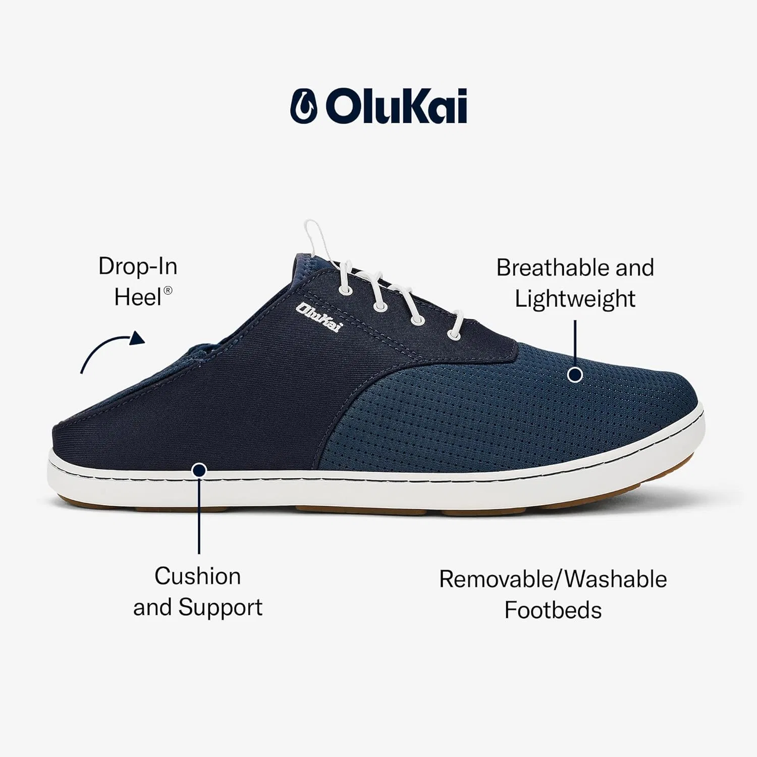 Водная обувь OLUKAI Coastal Blue/Trench Blue — фото 2