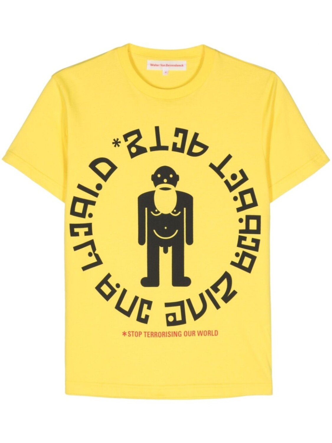 

Walter Van Beirendonck футболка с логотипом, желтый