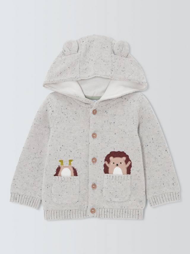 

Кардиган с капюшоном в виде ежика John Lewis, Grey