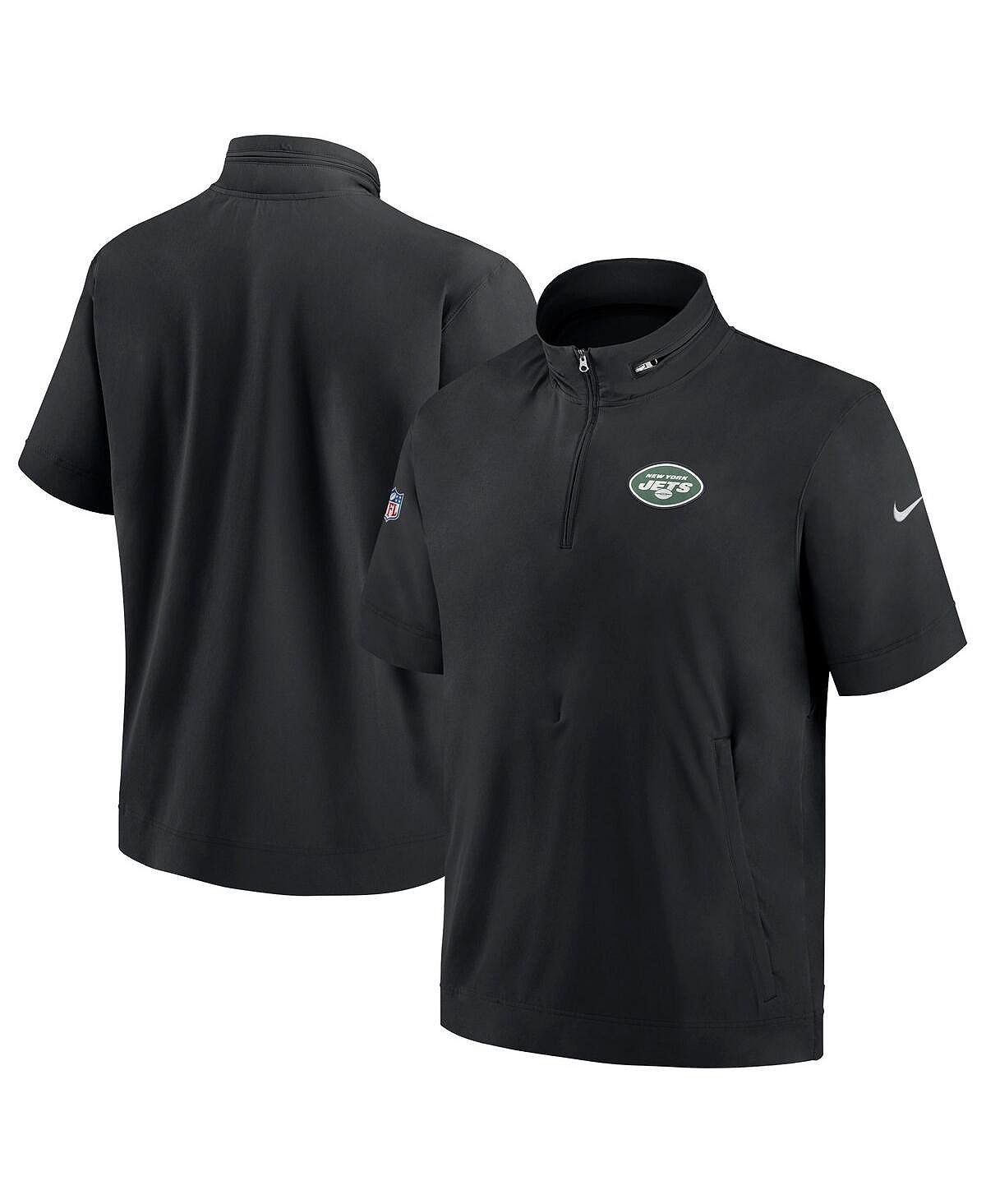 

Мужская черная толстовка с короткими рукавами и молнией четверти New York Jets Sideline Coach Nike, Черный, Мужская черная толстовка с короткими рукавами и молнией четверти New York Jets Sideline Coach Nike