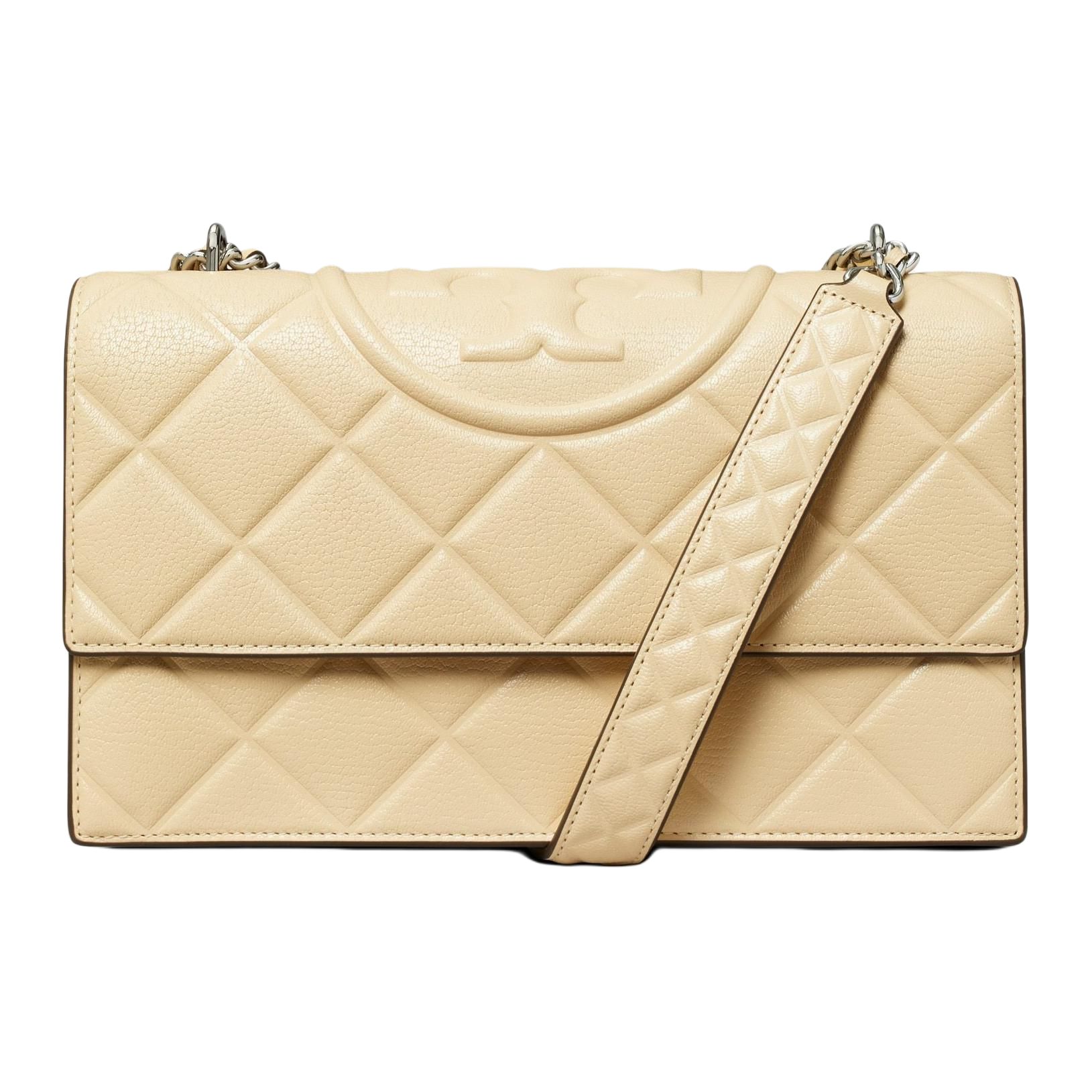 

Сумка кроссбод Fleming Leather среднего размера, женская, ванильно-белая TORY BURCH
