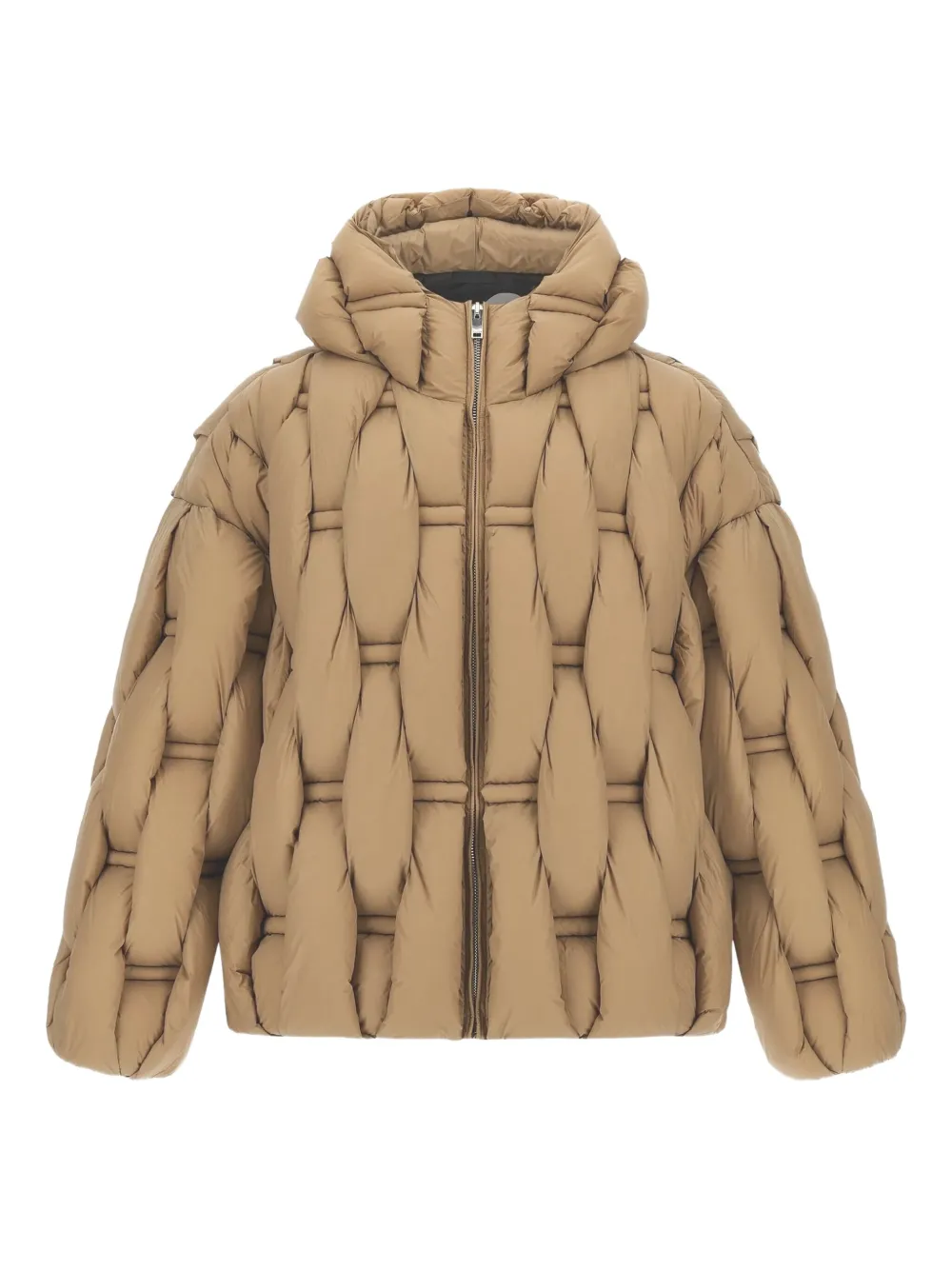 

Плетеная куртка с капюшоном Raxxy, коричневый