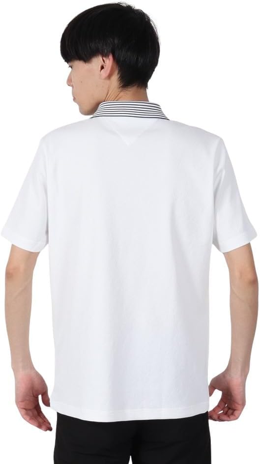 Мужская классическая поло-рубашка Tommy Hilfiger Golf THMA502 Big Pique Skipper, белый — фото 4
