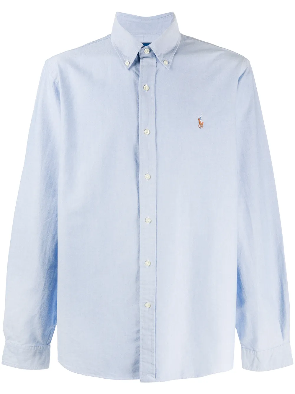 

Рубашка с вышитым логотипом POLO RALPH LAUREN, синий