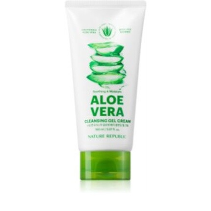 

Успокаивающий увлажняющий очищающий гель-крем с алоэ вера 150 мл Nature Republic