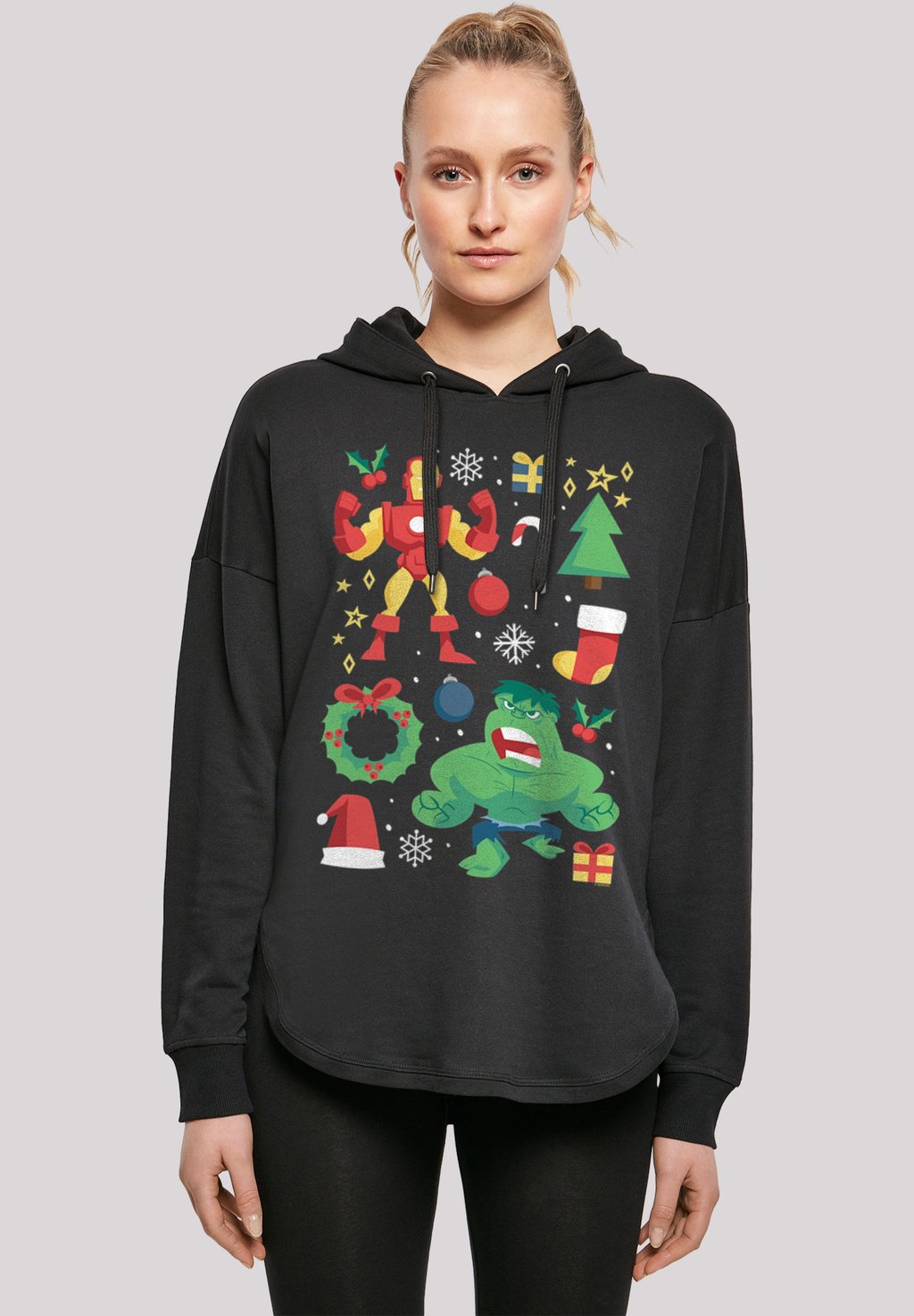 

Толстовка MARVEL UNIVERSE IRON MAN UND HULK CHRISTMAS F4NT4STIC, черный
