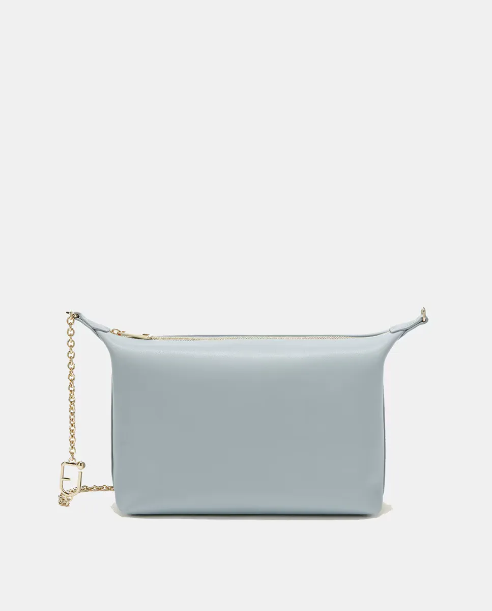 

Мини-сумка через плечо с ремешком и карабином только с одной стороны Furla, светло-голубой