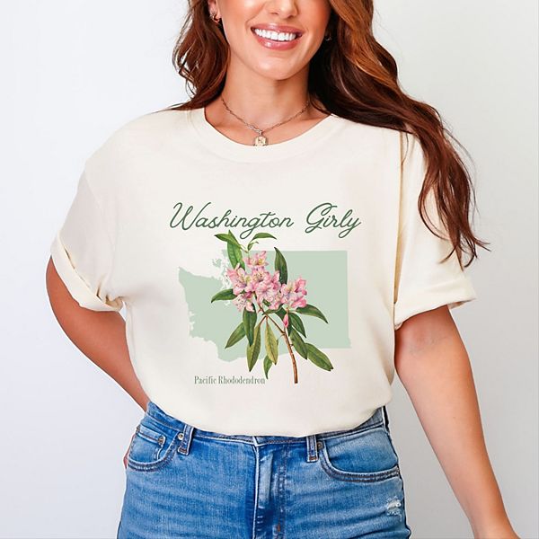 

Футболка Washington girly flower garment dyed Simply Sage Market, Ivory, Серый, Футболка Washington girly flower garment dyed Simply Sage Market, Ivory