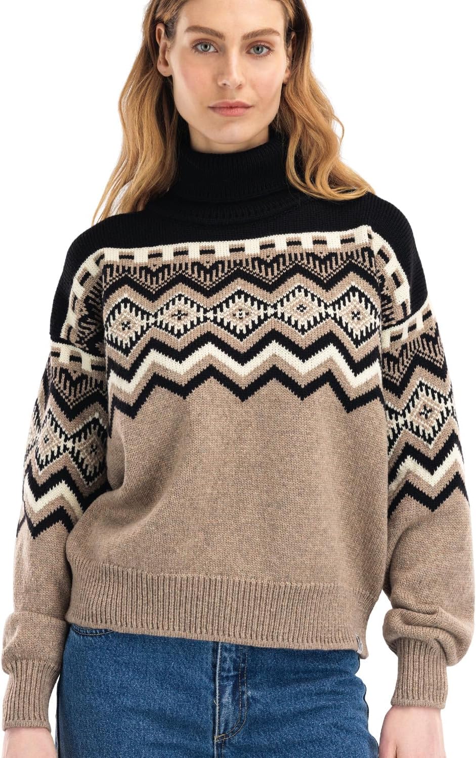 

Свитер Dale of Norway Randaberg Sweater, цвет Brown Melange/Black/Off-White
