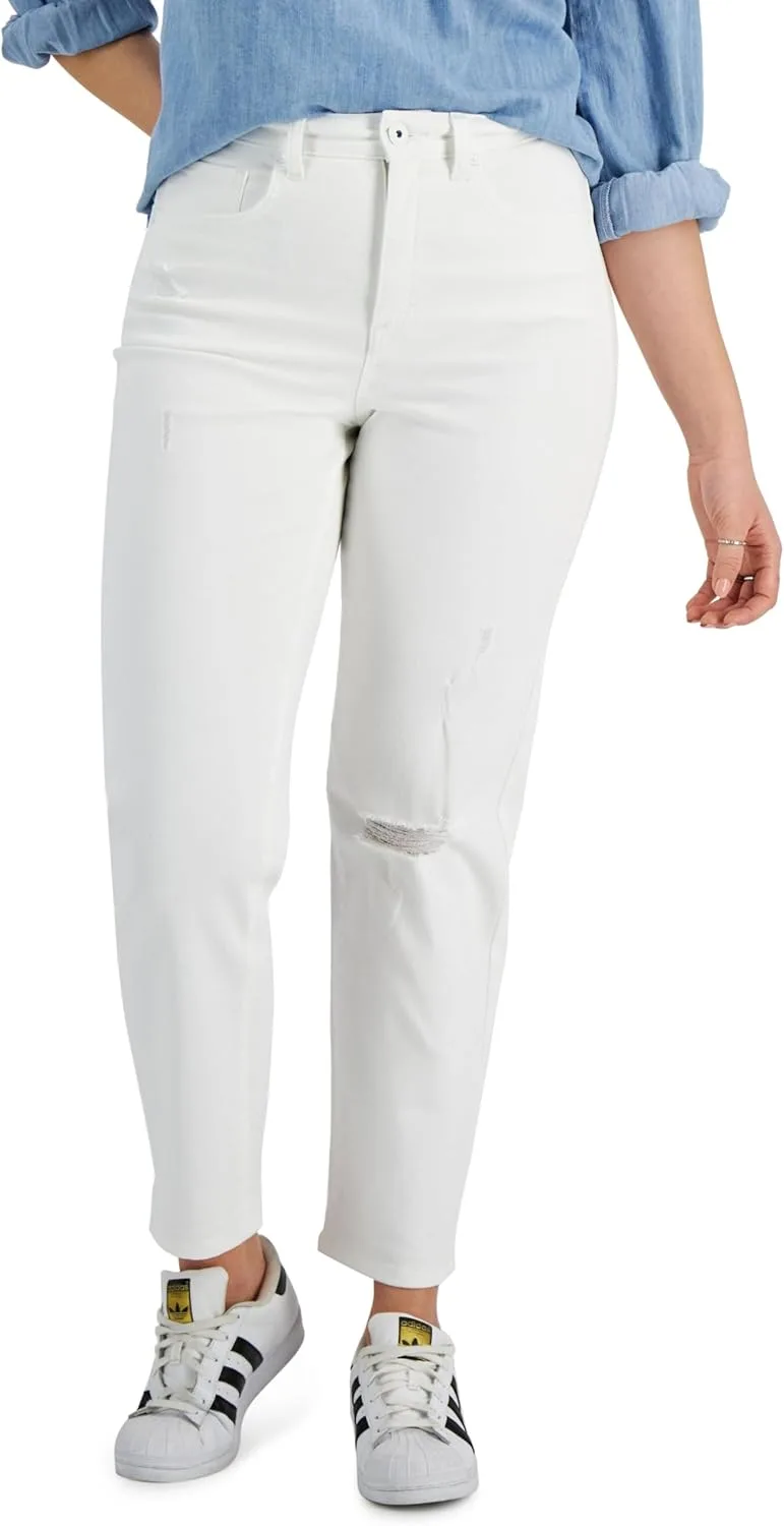

Style & Co. Curvy Fit Straight Cropped Mom Jeans