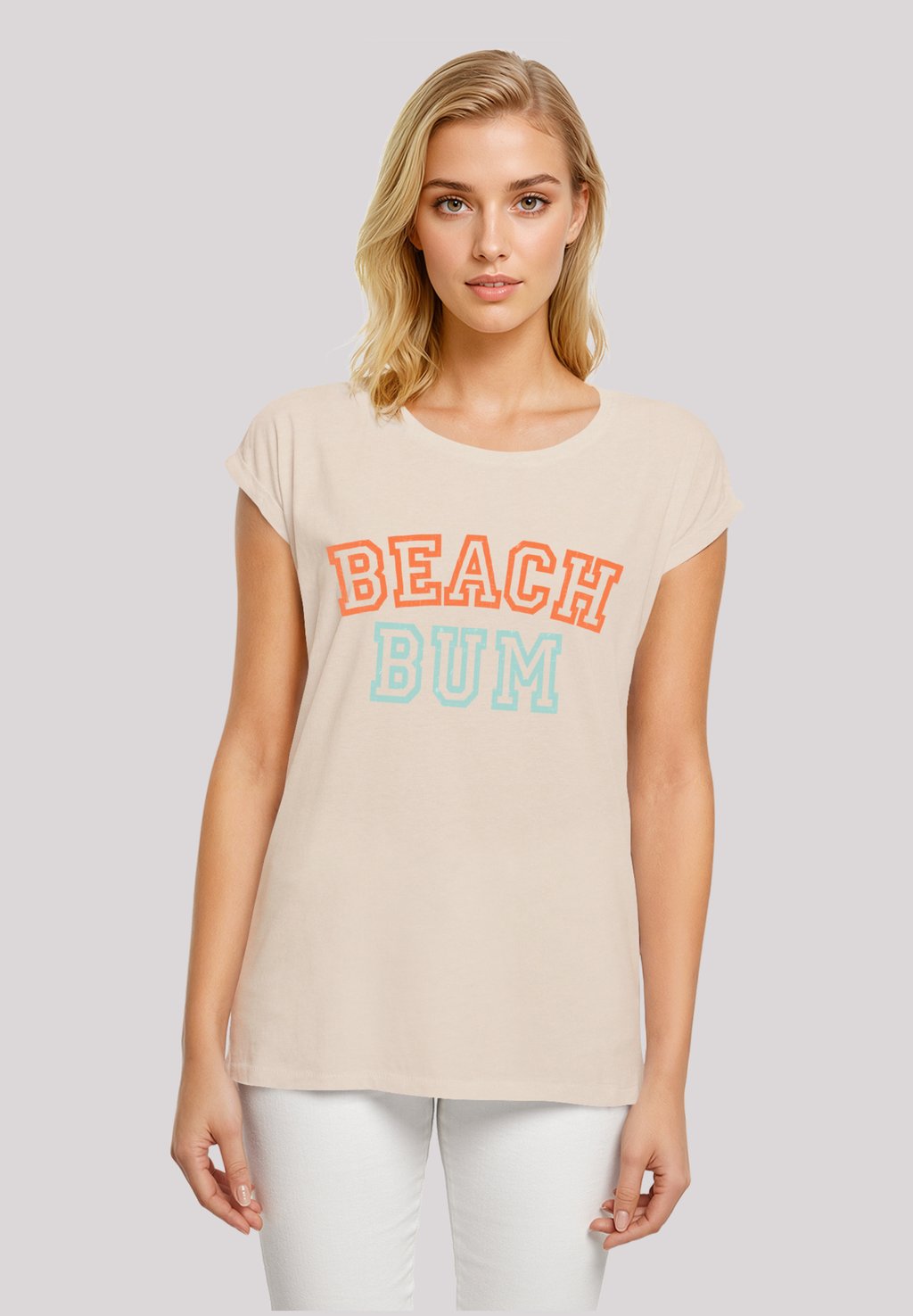 

Футболка с принтом BEACH BUM F4NT4STIC, песочный