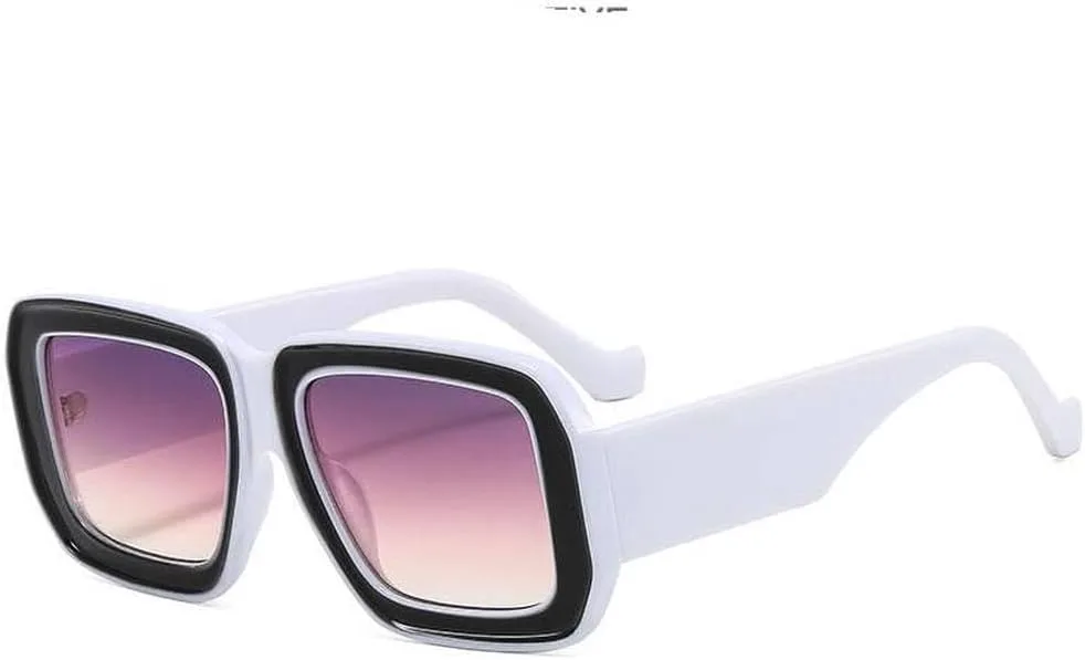 

Солнцезащитные очки 2027 года для женщин, большие, с выразительным дизайном, модные женские очки, красные, в стиле ретро, ​​белые и фиолетовые MTZJH, One Color