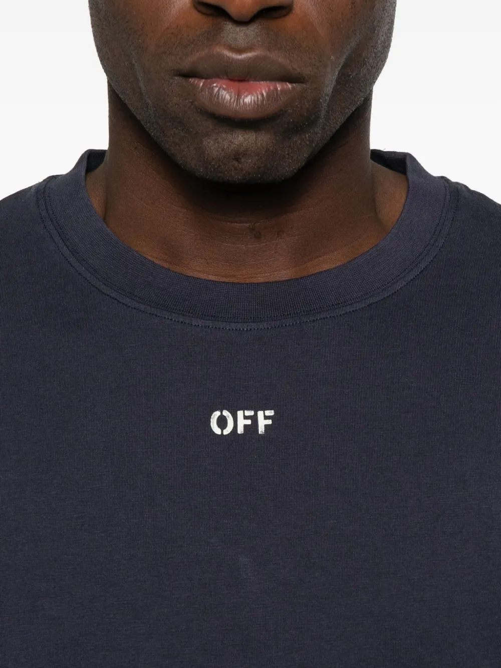 Футболка с короткими рукавами и круглым вырезом Off-White, синий — фото 4