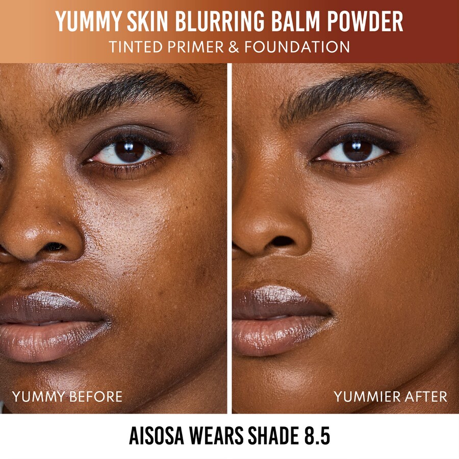 Бальзам-пудра Yummy Skin Blurring Balm Powder - тонирующая основа под макияж. Danessa Myricks Beauty, 0.63 oz /18 g, 8.5 — фото 4
