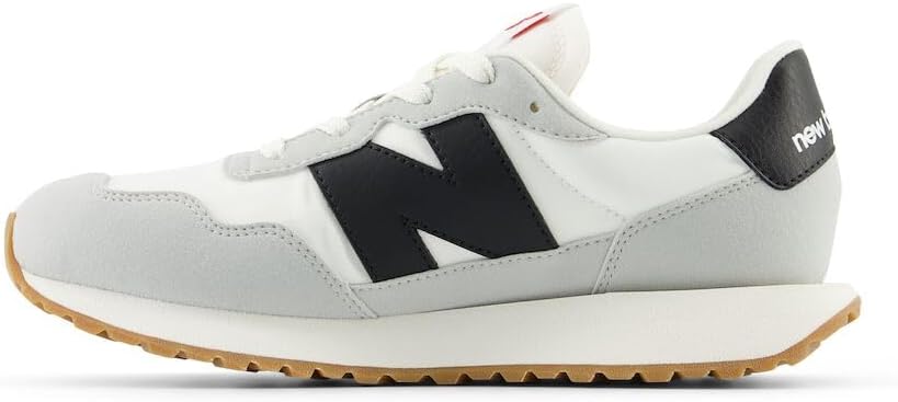 Кроссовки New Balance Kids 237 V1 на шнуровке, белый/черный — фото 2