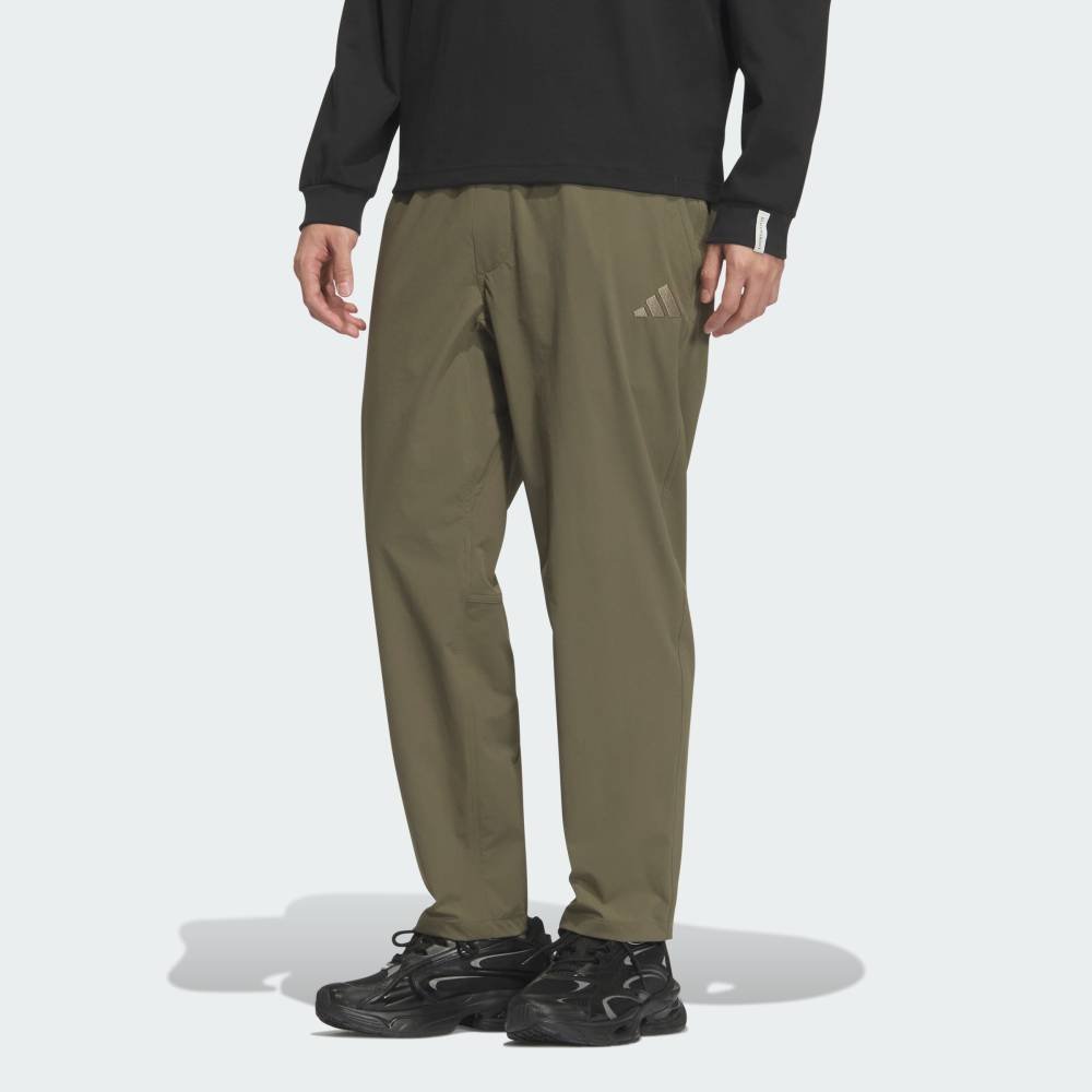 Спортивные брюки Essentials Plus Regular Fit Stretch Woven Ankle-Length Jogger Pants Adidas, green