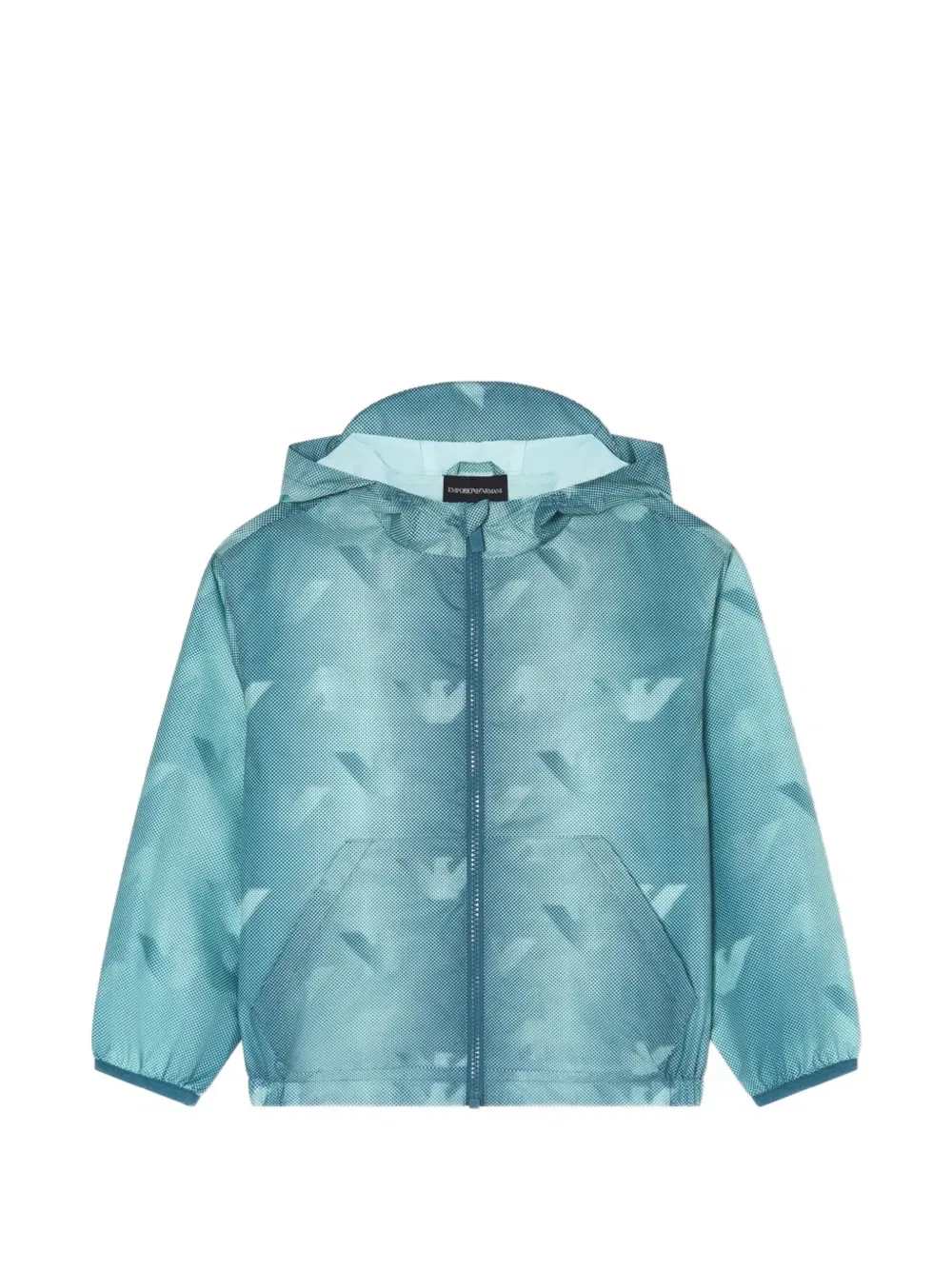 Куртка с капюшоном и логотипом Emporio Armani Kids, синий
