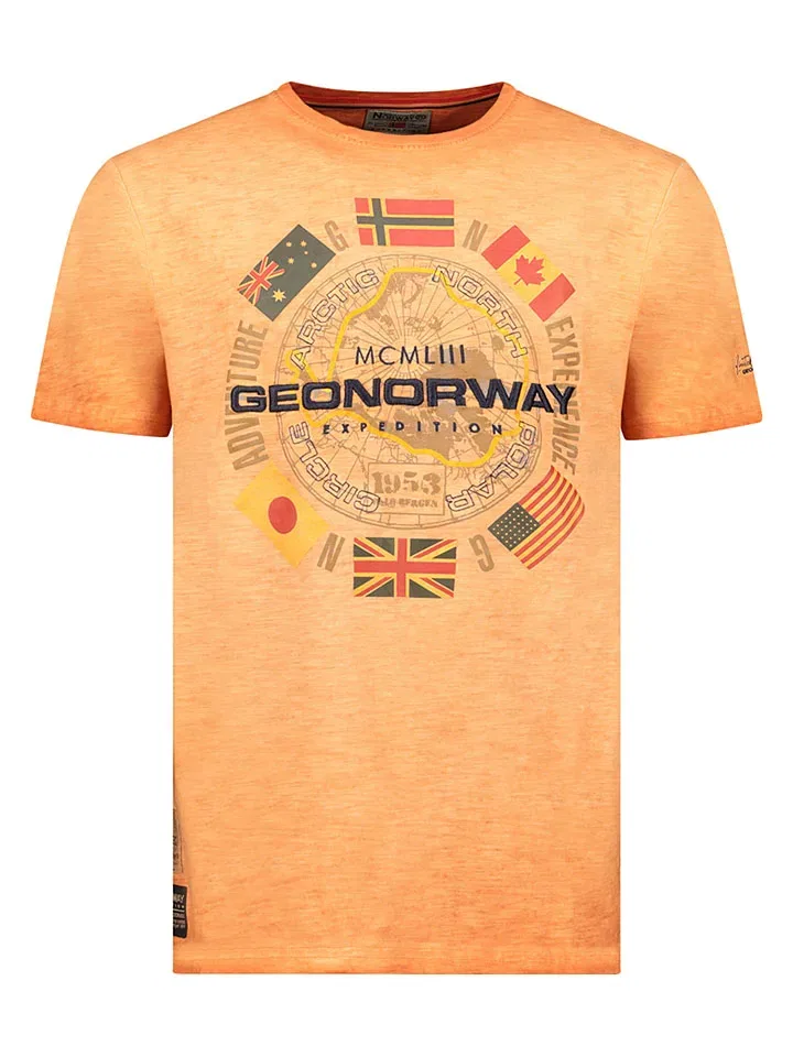 Футболка из хлопка, Geographical Norway, оранжевый