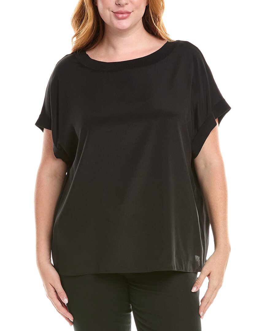 

Шелковая блузка Lafayette 148 New York, черный