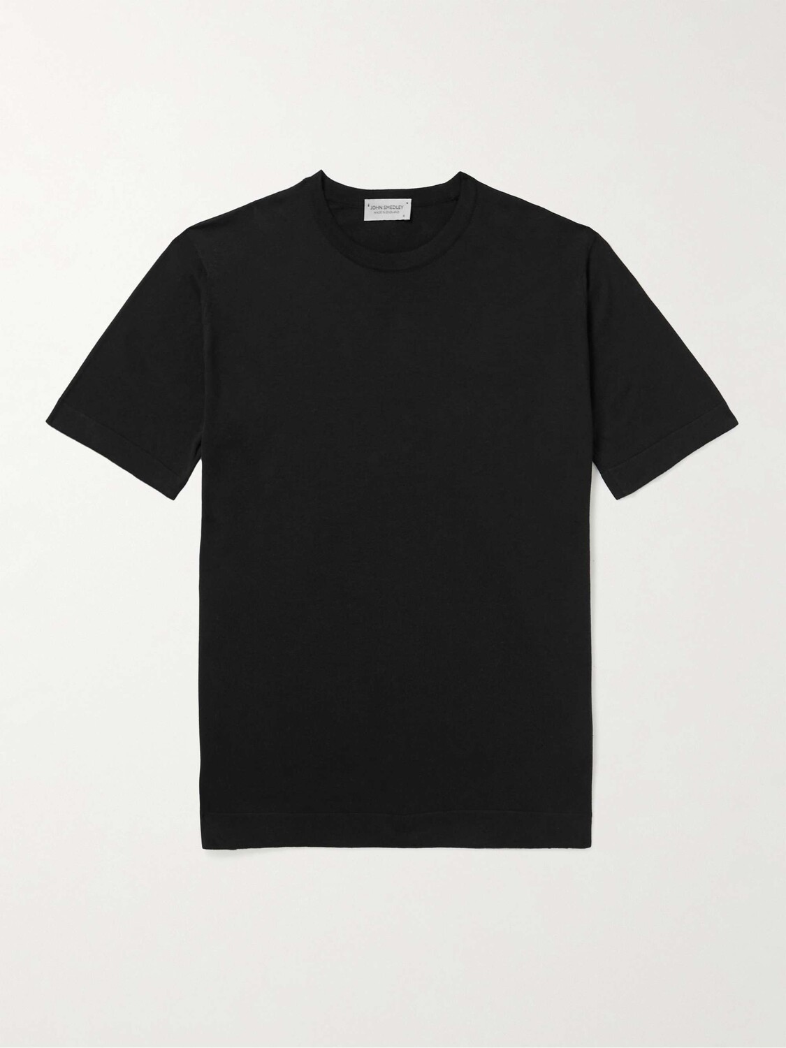 

Хлопковая футболка Lorca Slim-Fit Sea Island JOHN SMEDLEY, черный