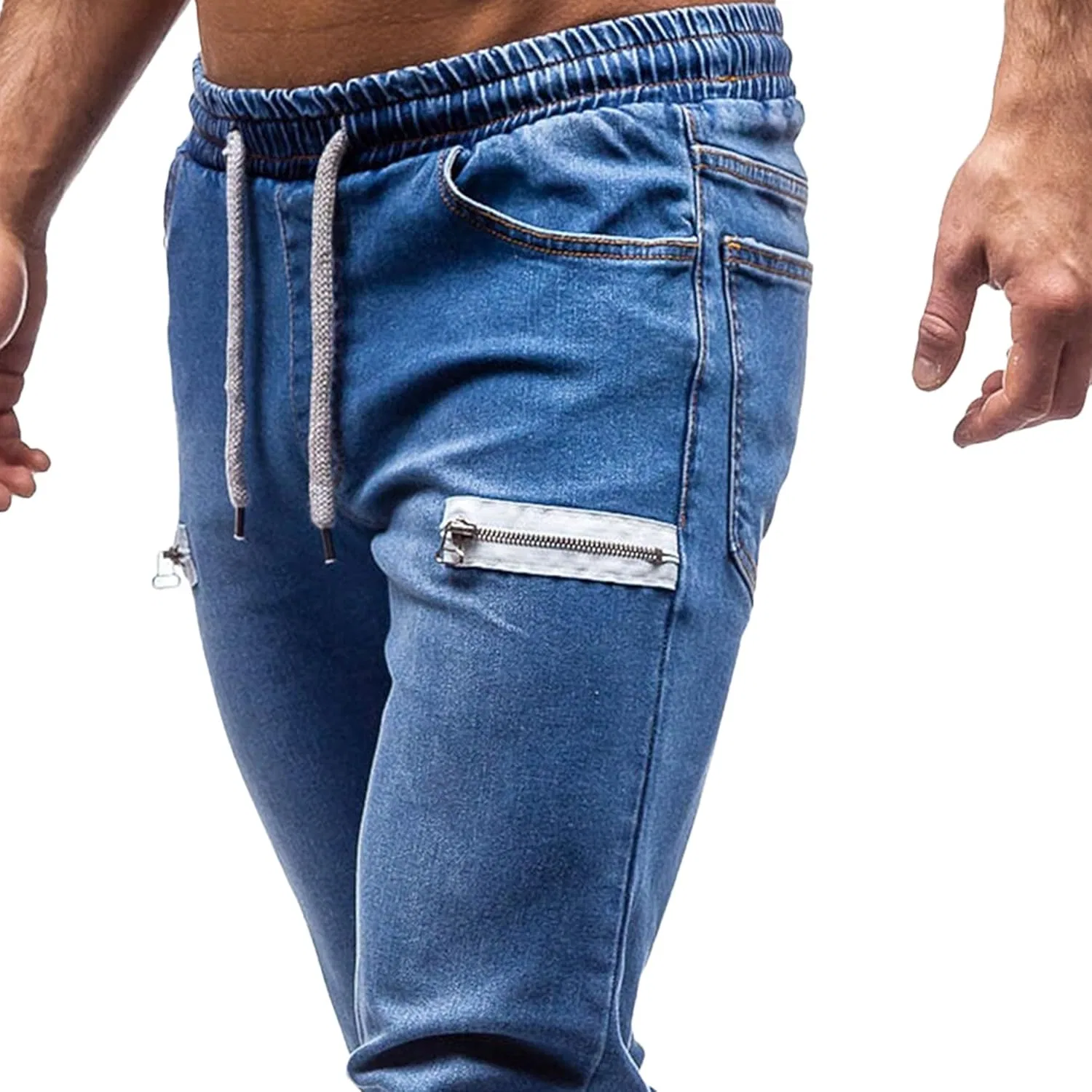 Джинсы Slim Fit, джинсы, синий — фото 3