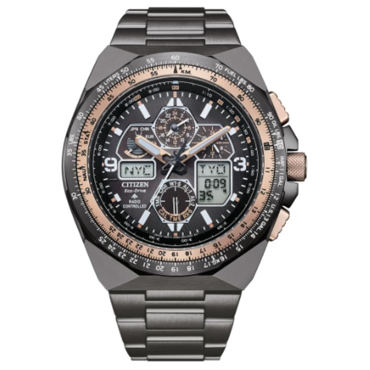 

CITIZEN Часы PROMASTER Series Radio controlled Quartz Movement Stainless Steel Strap Watch Men's Watch Black Dial, Black Dial