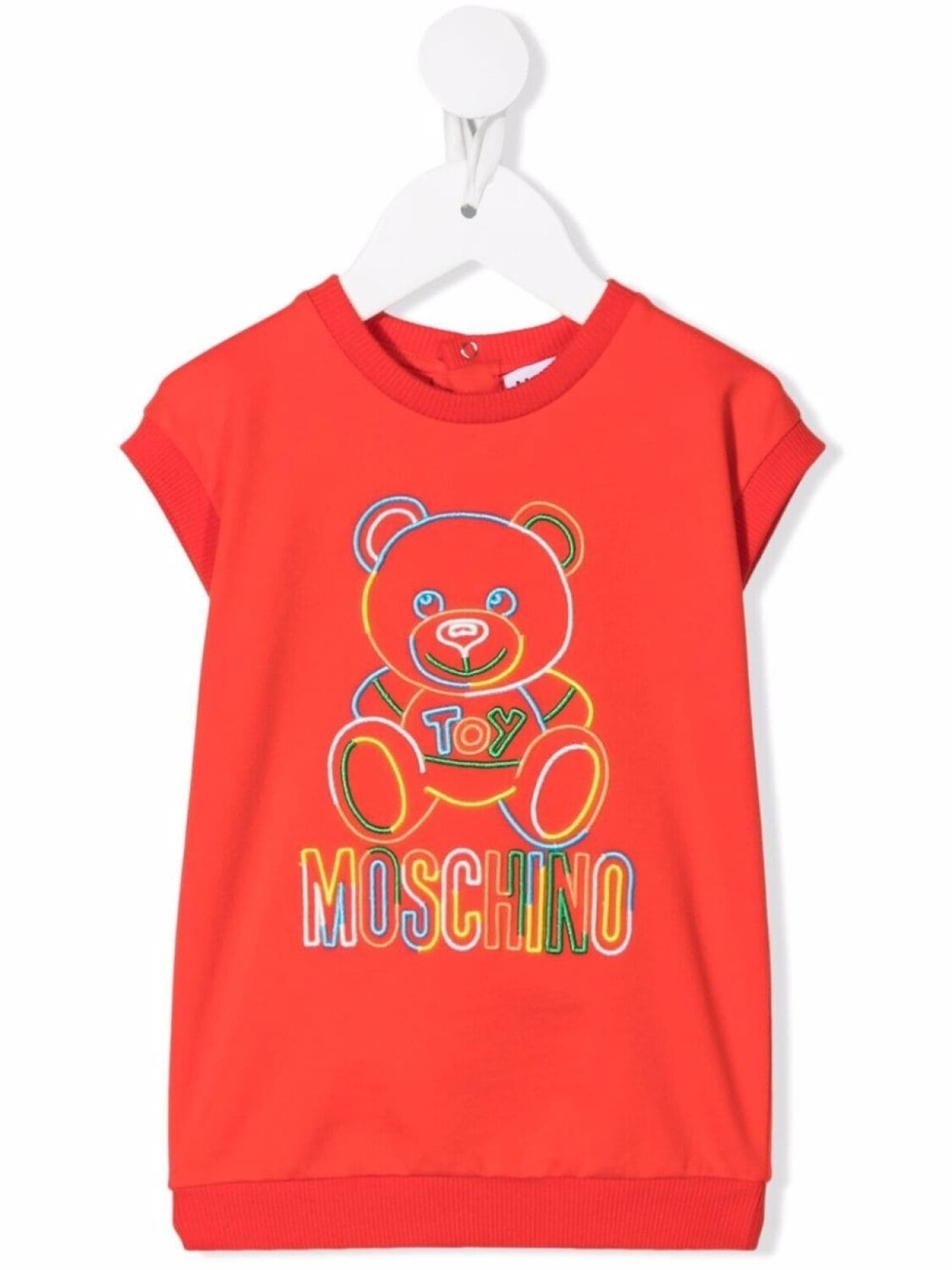 

Платье-свитер Teddy Bear Moschino Kids, красный