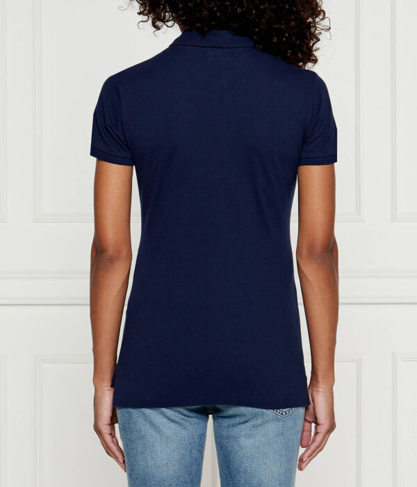 Рубашка поло Джули Slim fit Polo Ralph Lauren, синий — фото 4