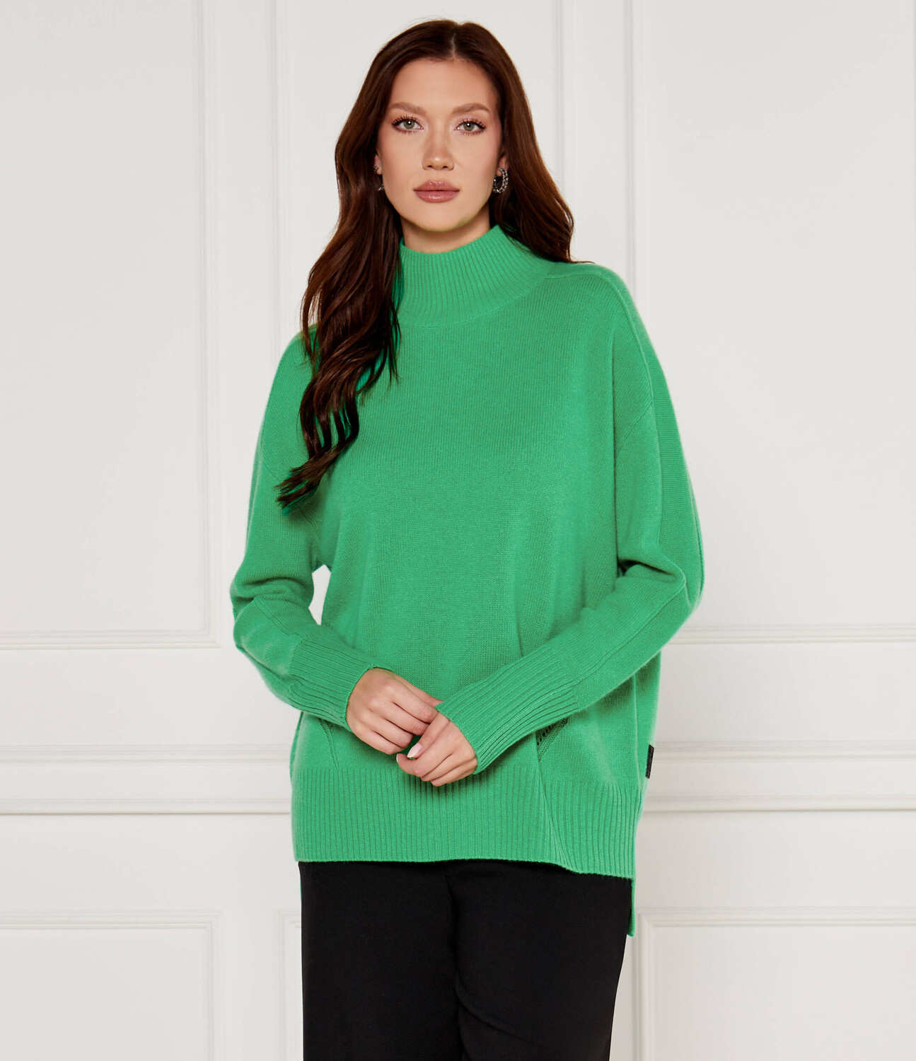 

Свитер из шерсти Marc Cain Loose fit, зеленый