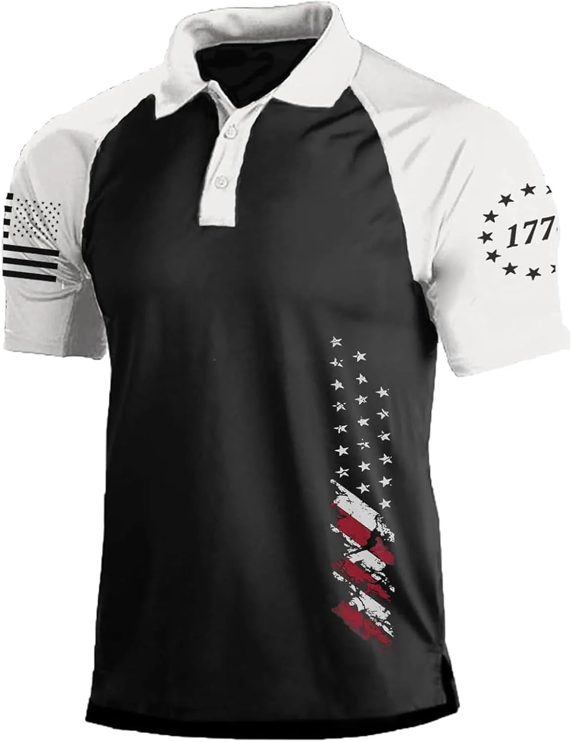 

Американский патриотический поло для мужчин, летняя рубашка с коротким рукавом, размеры S-3XL MLUTJINOO