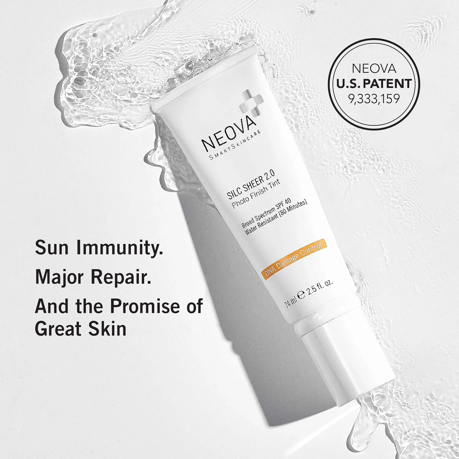 NEOVA SmartSkincare Silc Sheer 2.0 Тонирующий солнцезащитный крем, 73 мл | Широкий спектр защиты SPF 40 | Водостойкость до 80 мин. | Без масел и отдушек | Подходит для всех типов кожи, Tinted — фото 4