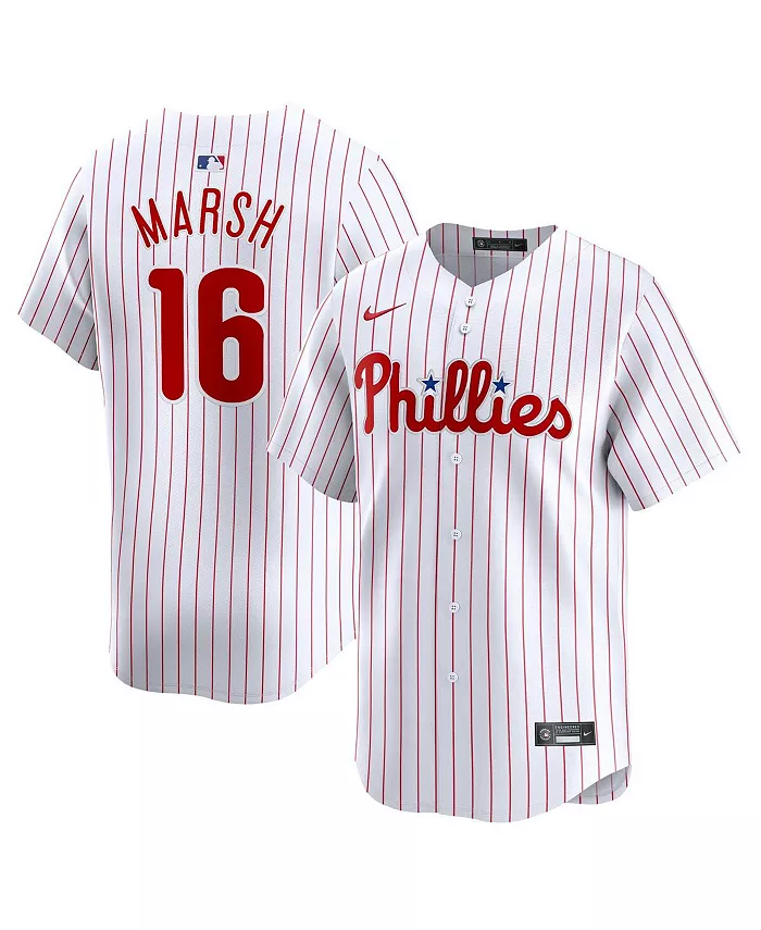 

Мужская белая лимитированная джерси Brandon Marsh Philadelphia Phillies в домашнем стиле Nike