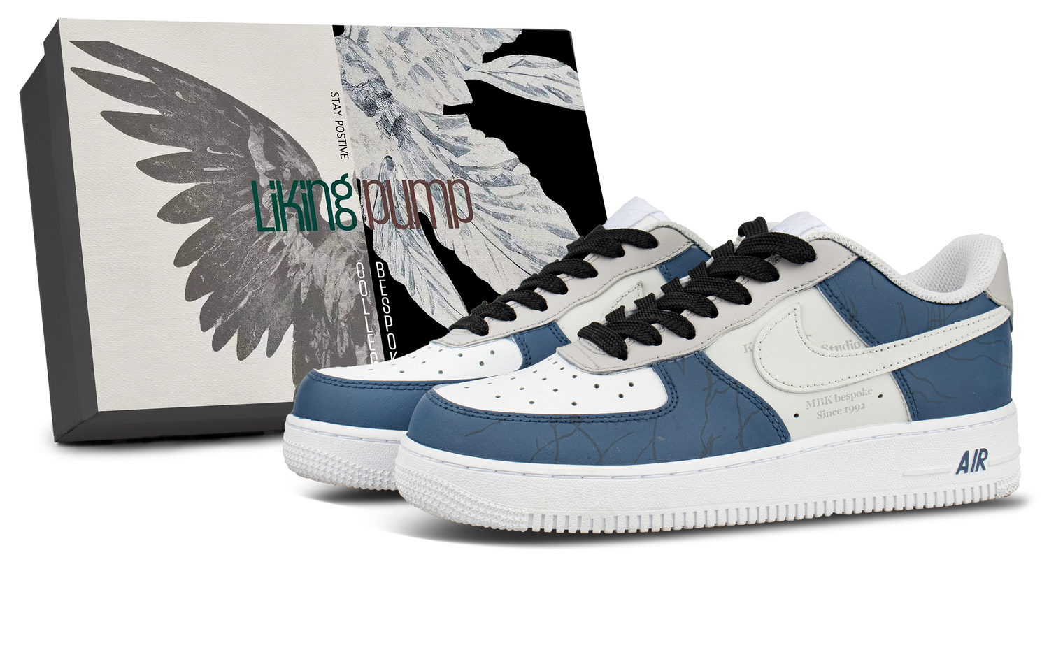 

Nike Air Force 1 Coverage Thermal Abrasion Resistant Low top Skateboard Shoes Unisex Dark Blue