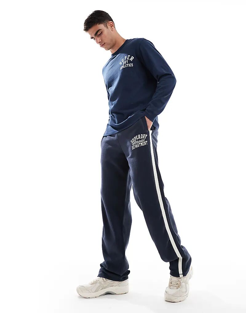 

Спортивные брюки Superdry Athletic Essentials прямого кроя в цвете Bradley Navy