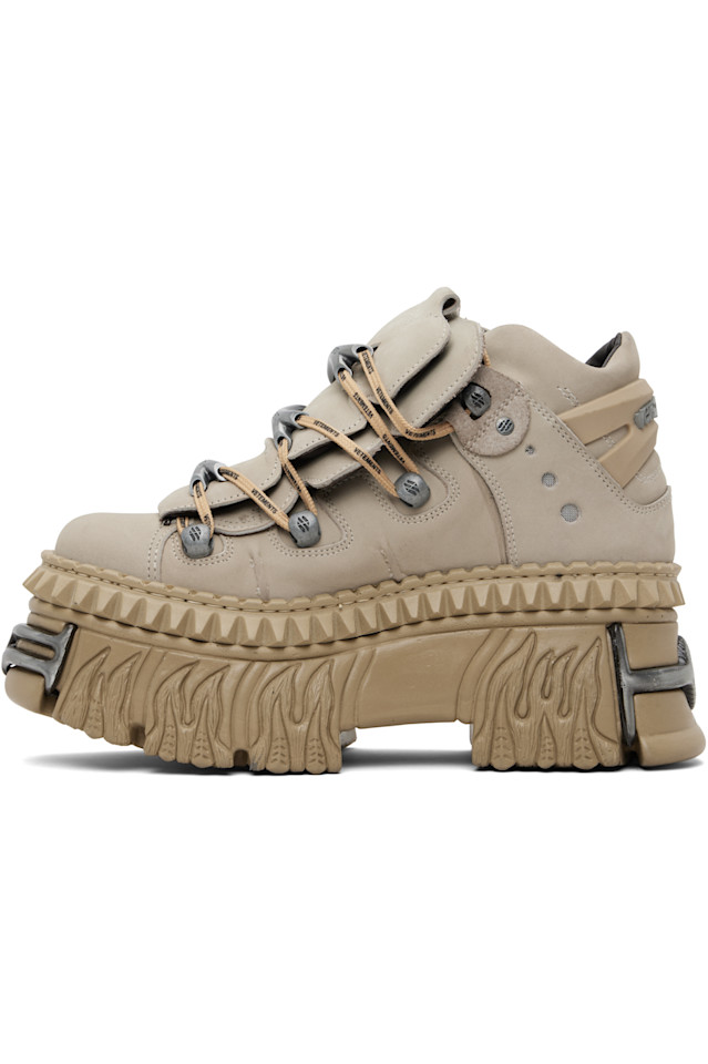 Новые кроссовки на платформе Taupe Rock Edition Fire Vetements, бежевый — фото 3