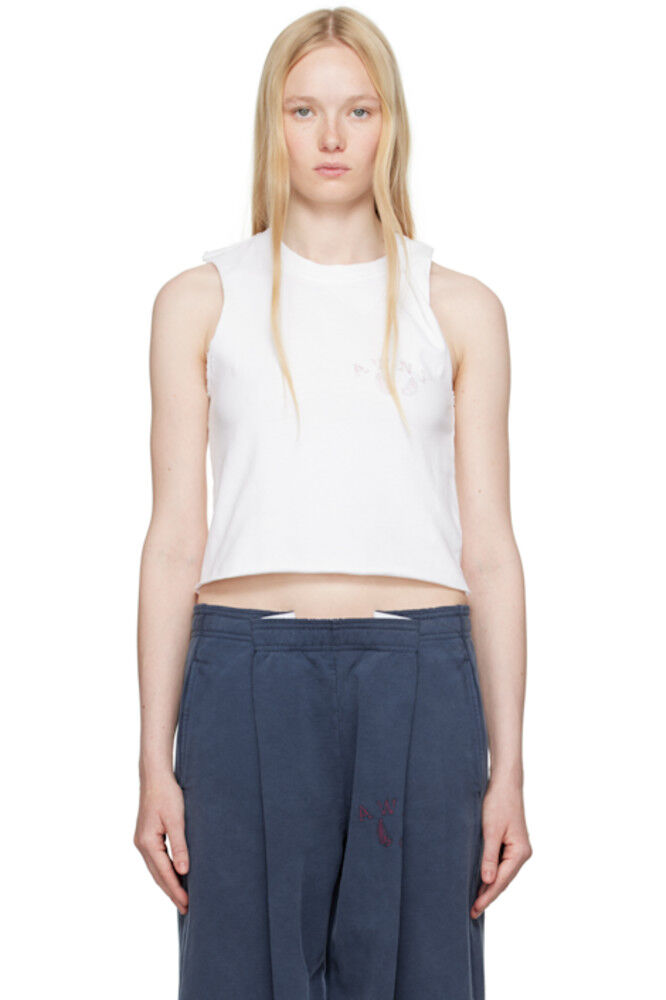 

Белая майка с логотипом Muscle alexanderwang.t