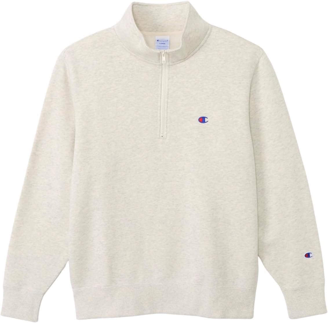 

Мужская толстовка Champion C8-Y015Z с длинным рукавом, хлопковая, с логотипом США и половинной молнией, овсяный