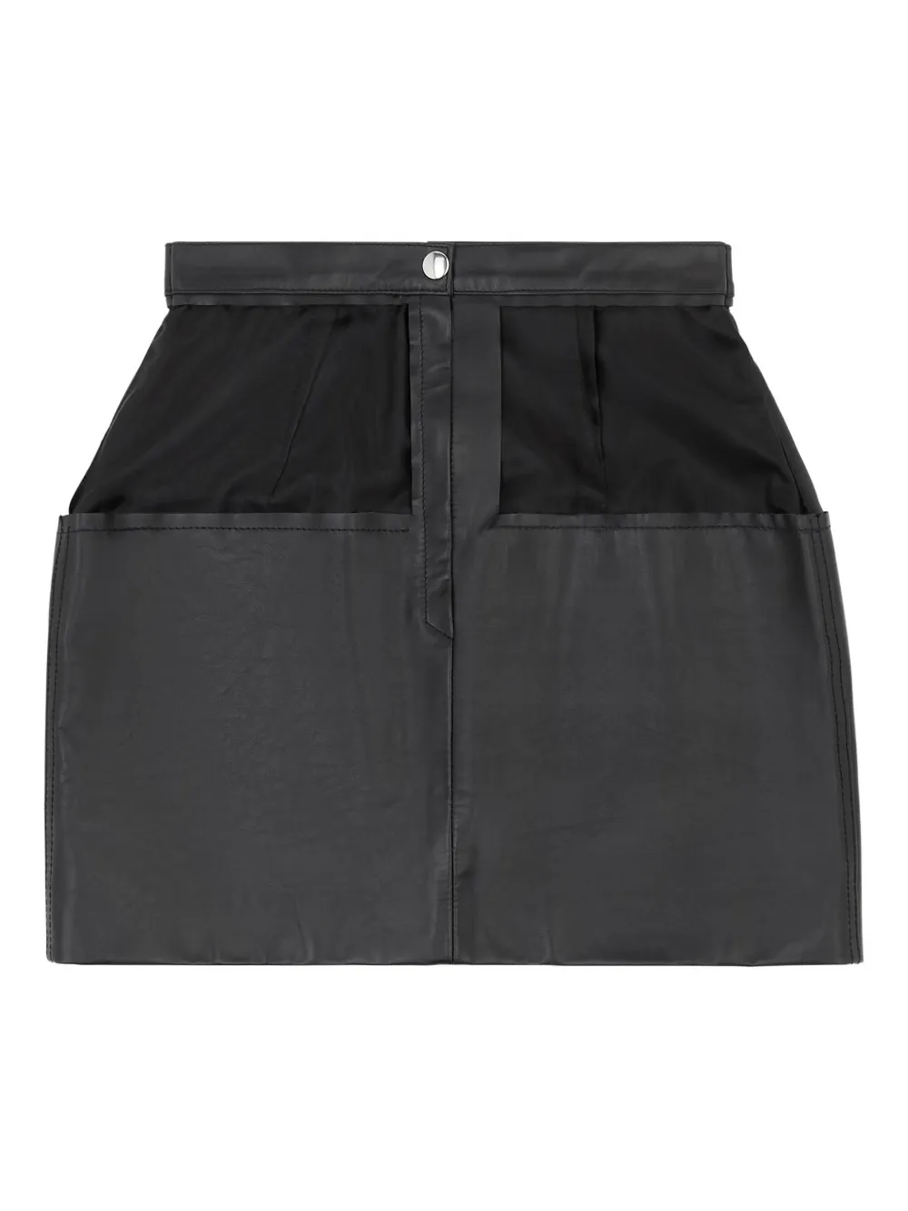

Юбка мини прямого кроя со вставками MM6 Maison Margiela, черный
