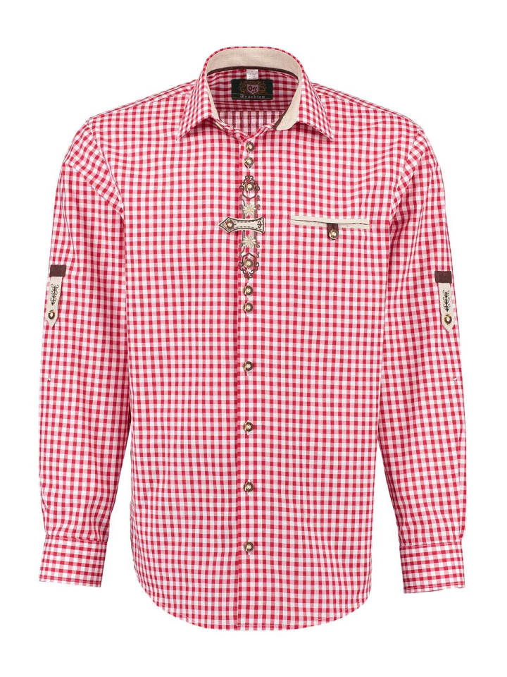 

Традиционная рубашка 420028-2602 красного цвета OS-Trachten