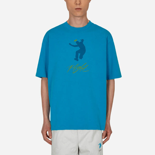 Футболка Air Jordan x Union Crossover Solid Color Alphabet Pattern Cartoon Printing Round Neck Short Sleeve US Edition Blue, синий — фото 2
