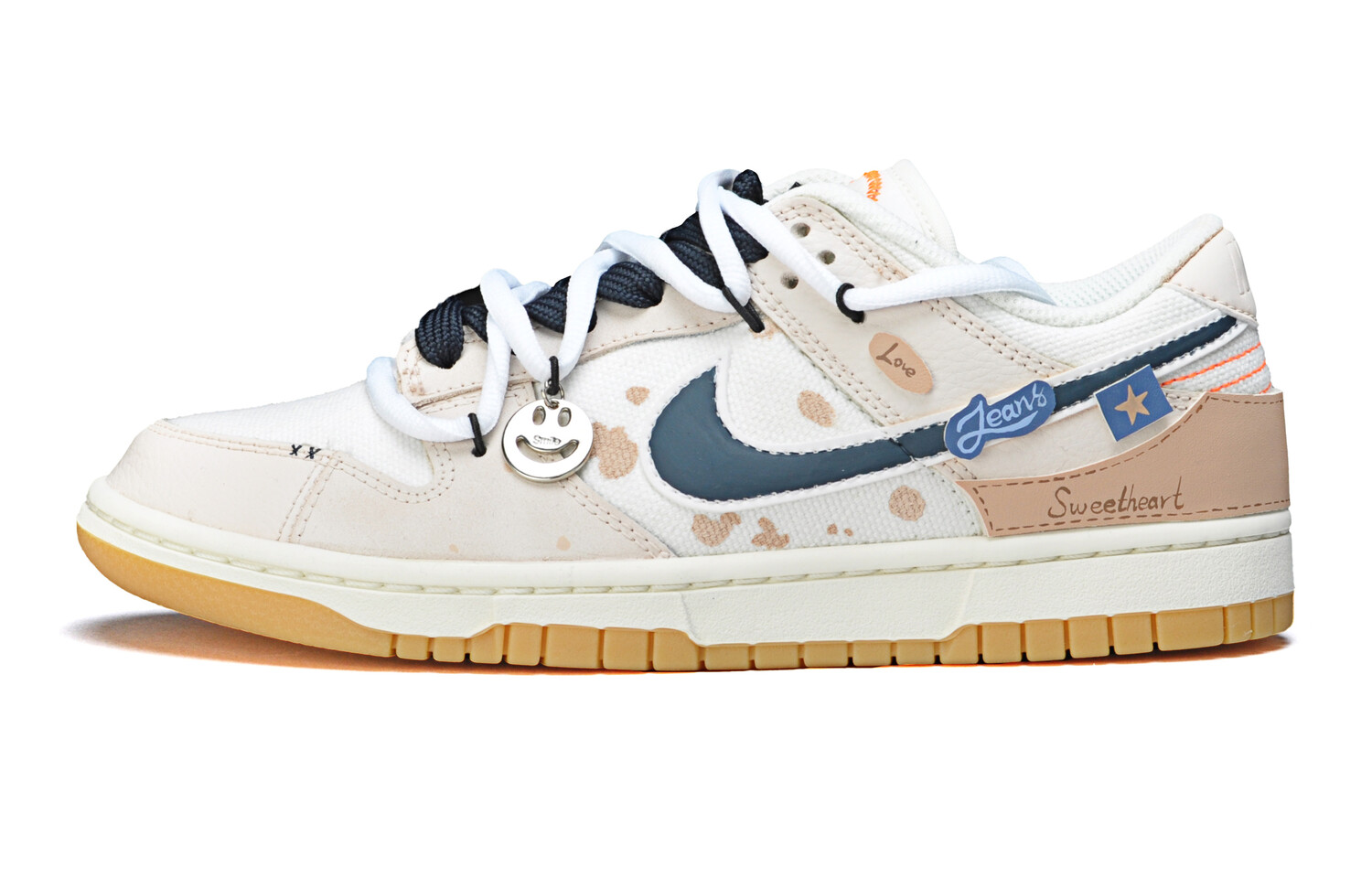 

Кроссовки Nike Dunk Skateboarding Shoes Unisex Low-top Brown/White, белый